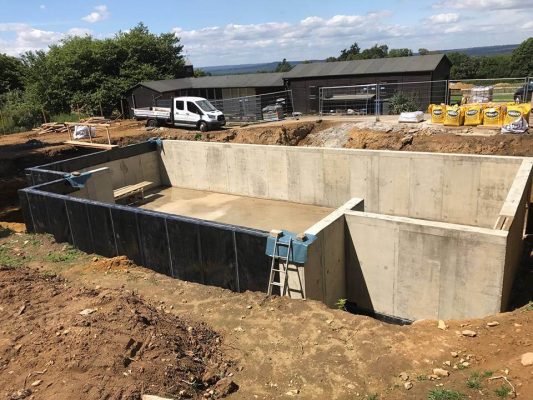 Basement construction in Haselmere for Fathom Projects Summer 2017